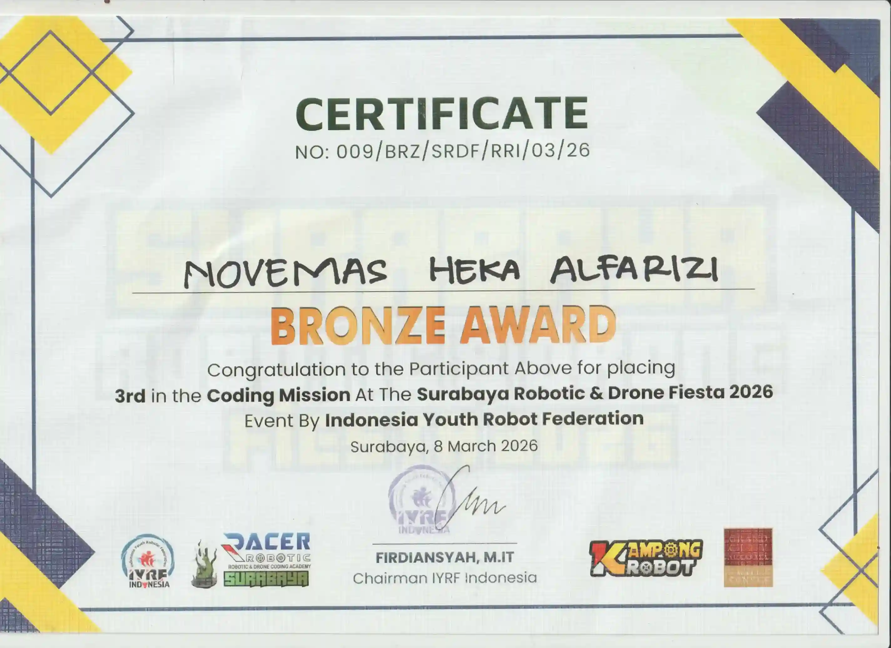 Competition Certificate 1